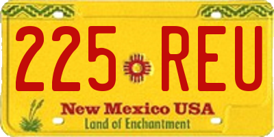 NM license plate 225REU