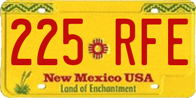 NM license plate 225RFE