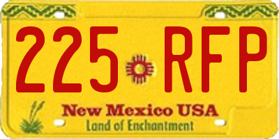 NM license plate 225RFP
