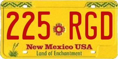 NM license plate 225RGD