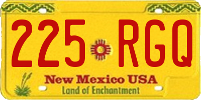 NM license plate 225RGQ