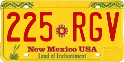 NM license plate 225RGV