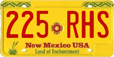 NM license plate 225RHS