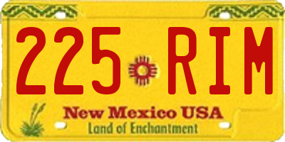 NM license plate 225RIM