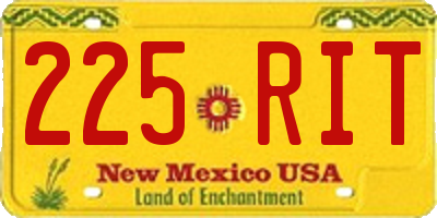 NM license plate 225RIT