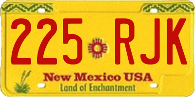 NM license plate 225RJK