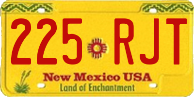 NM license plate 225RJT