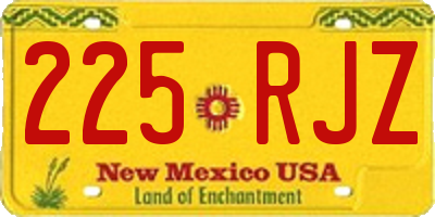 NM license plate 225RJZ