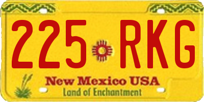 NM license plate 225RKG