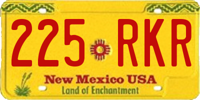 NM license plate 225RKR