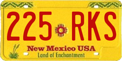 NM license plate 225RKS