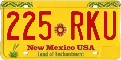 NM license plate 225RKU