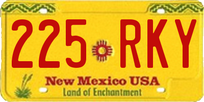 NM license plate 225RKY