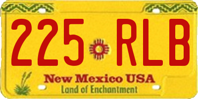 NM license plate 225RLB