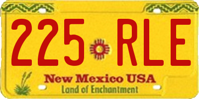 NM license plate 225RLE