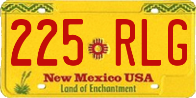 NM license plate 225RLG