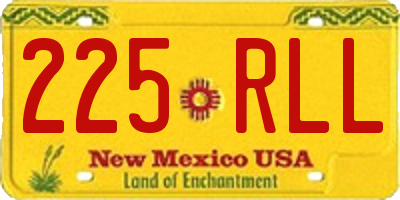 NM license plate 225RLL