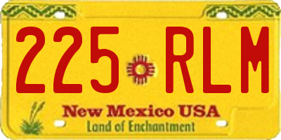 NM license plate 225RLM