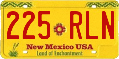 NM license plate 225RLN