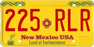 NM license plate 225RLR