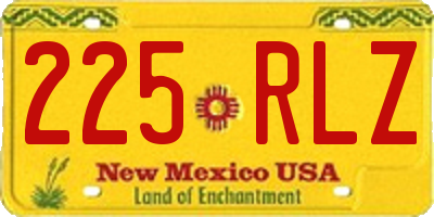 NM license plate 225RLZ