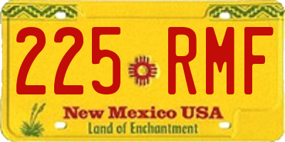 NM license plate 225RMF