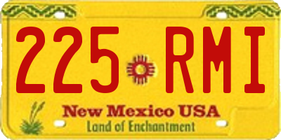 NM license plate 225RMI