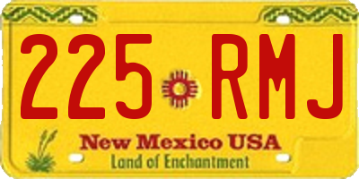 NM license plate 225RMJ