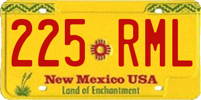 NM license plate 225RML