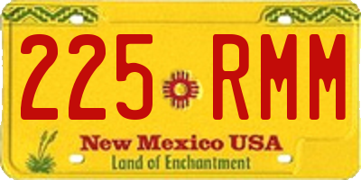 NM license plate 225RMM