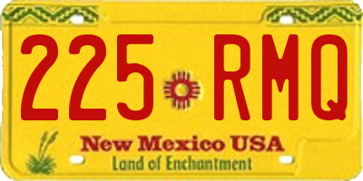 NM license plate 225RMQ