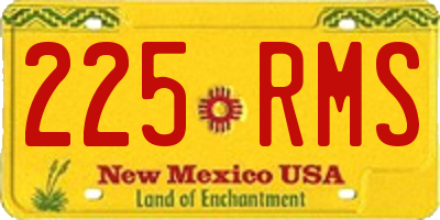 NM license plate 225RMS