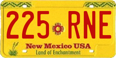 NM license plate 225RNE