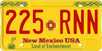 NM license plate 225RNN