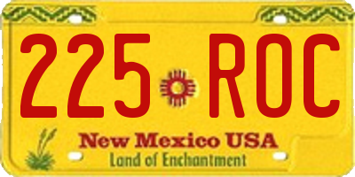NM license plate 225ROC
