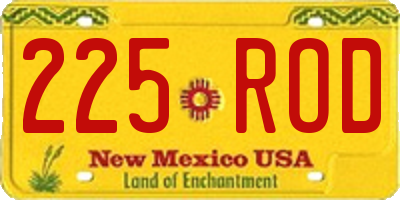 NM license plate 225ROD