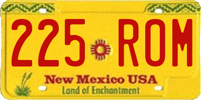 NM license plate 225ROM