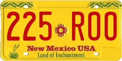 NM license plate 225ROO