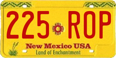 NM license plate 225ROP