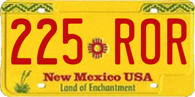 NM license plate 225ROR