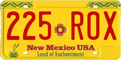 NM license plate 225ROX