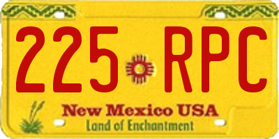 NM license plate 225RPC