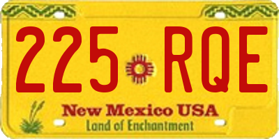 NM license plate 225RQE