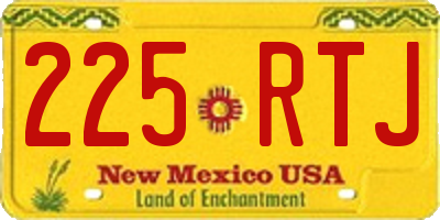 NM license plate 225RTJ