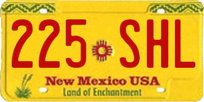 NM license plate 225SHL