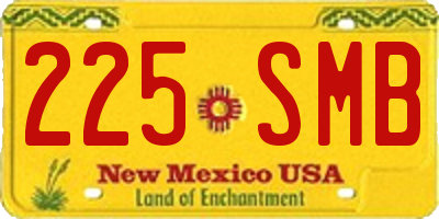NM license plate 225SMB