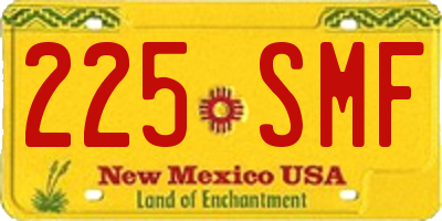 NM license plate 225SMF
