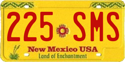 NM license plate 225SMS