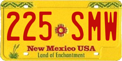 NM license plate 225SMW