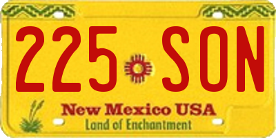 NM license plate 225SON